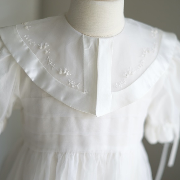 Strasburg Dress White Heirloom Flower Girl Special Occasion VERY STUNNING-RARE - Picture 3 of 5